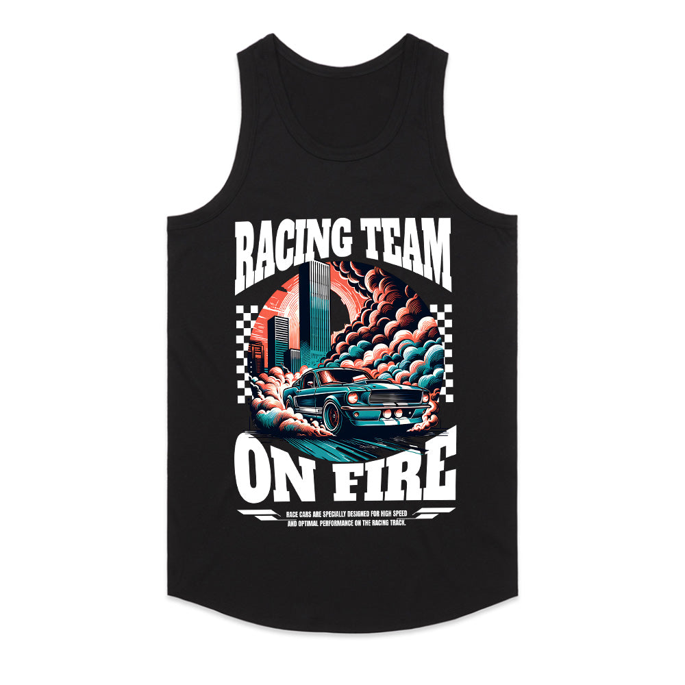 Racing Team On Fire - High-Speed Streetwear T-Shirt