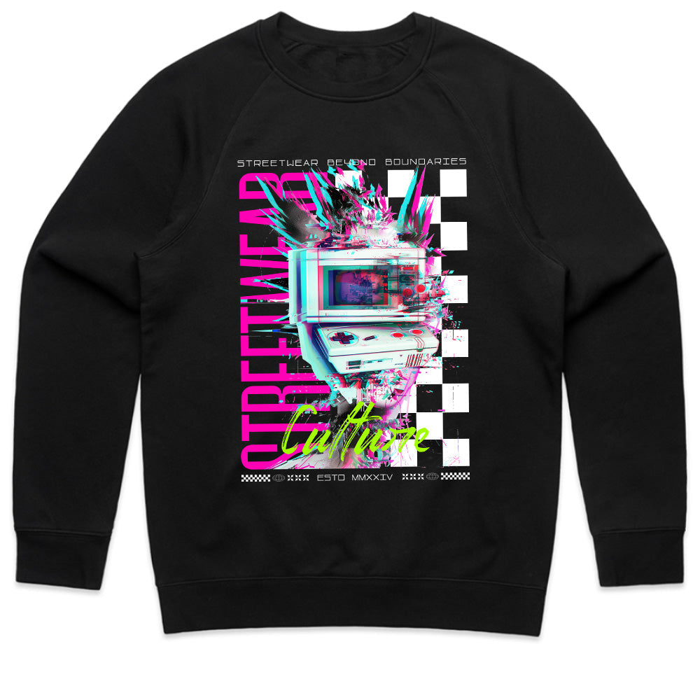 Cyberpunk Streetwear Glitch T-Shirt – Retro Gaming Culture