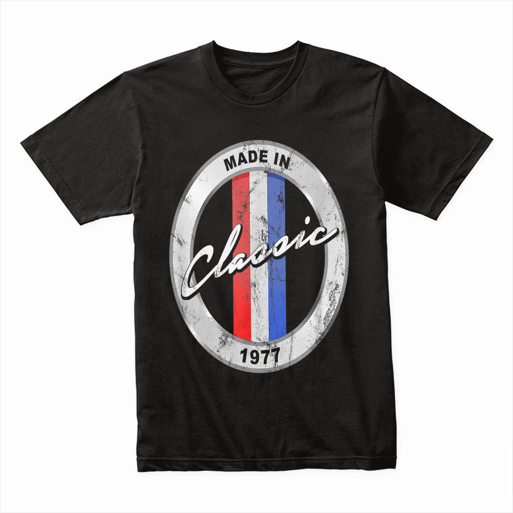 Made In 1977 Classic Vintage T-Shirt – 44th Birthday Gift for Car Lovers