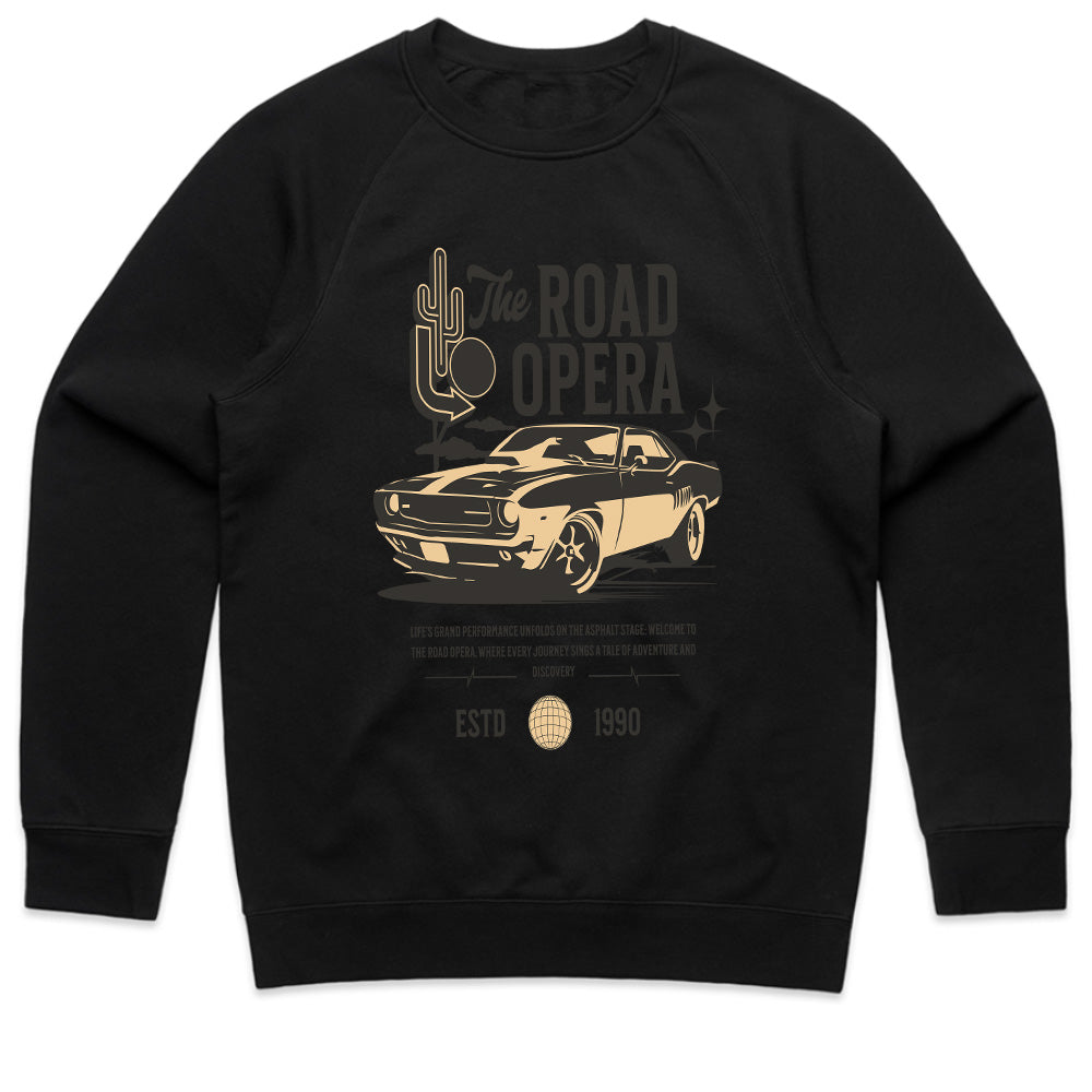 The Road Opera" Vintage Muscle Car T-Shirt – Classic Streetwear for Car Lovers