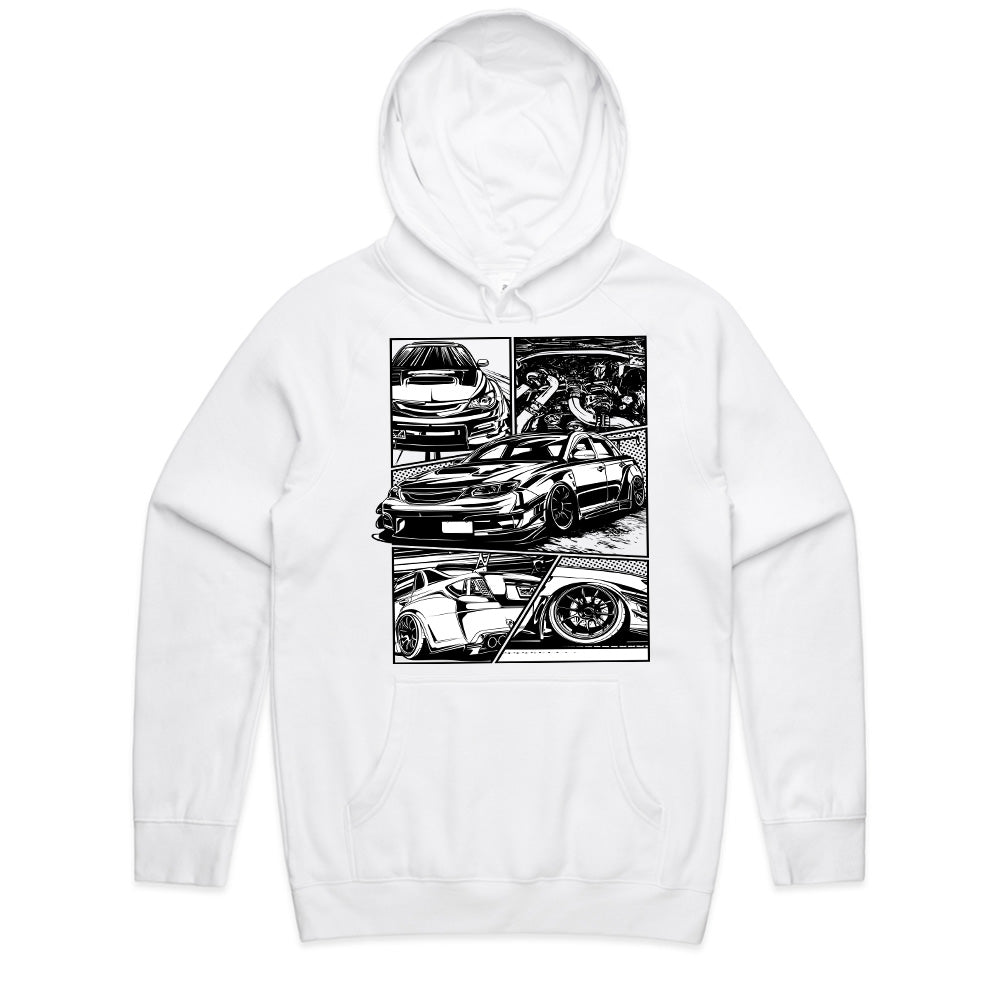 JDM Manga Style Subaru WRX STI – Comic-Inspired Drift T-Shirt