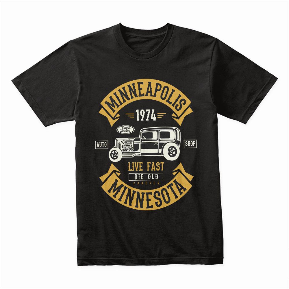 Vintage Minneapolis Hot Rod T-Shirt – Classic Muscle Car Lovers Tee