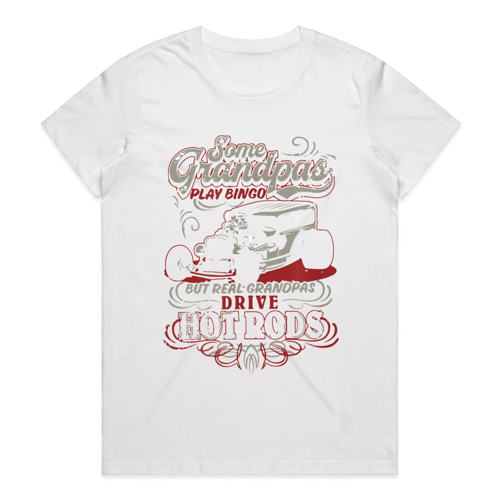 Real Grandpas Drive Hot Rods T-Shirt – Classic Car Lovers Gift