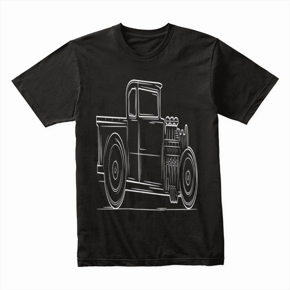 Vintage Rat Rod Pickup T-Shirt – Classic Hot Rod Steampunk Art for Car Enthusiasts