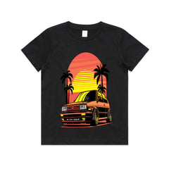 Retro Sunset VW Golf GTI Tee – Classic 80s Vibes