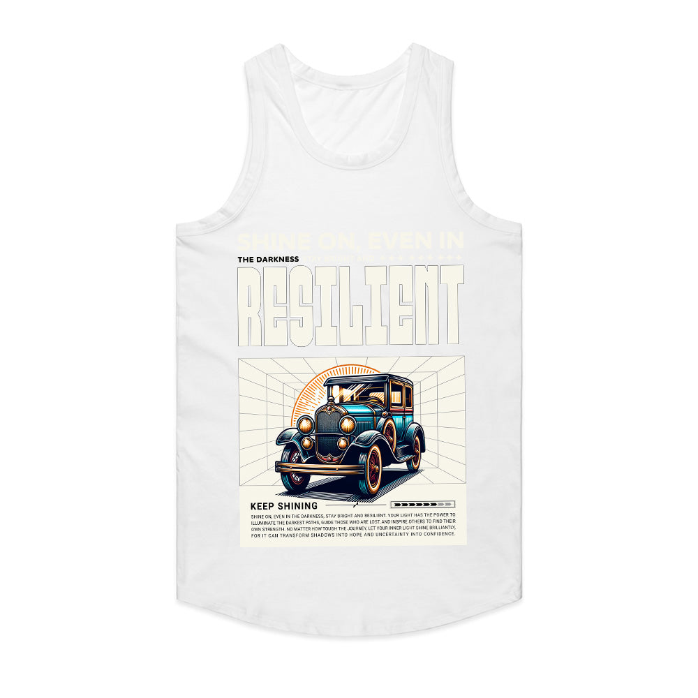 "Resilient – Shine On" Vintage Classic Car T-Shirt – Timeless Strength & Elegance