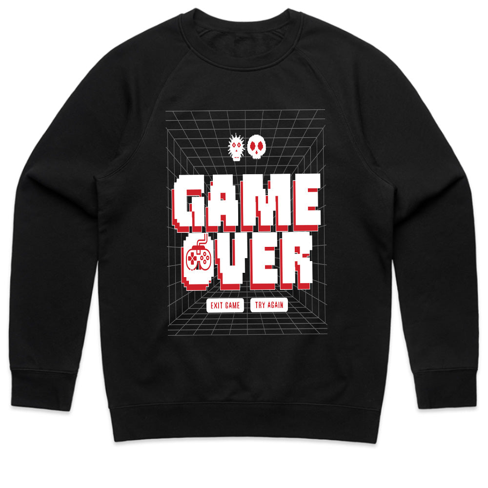 Retro "Game Over – Try Again?" T-Shirt – 3D Pixel Arcade Design