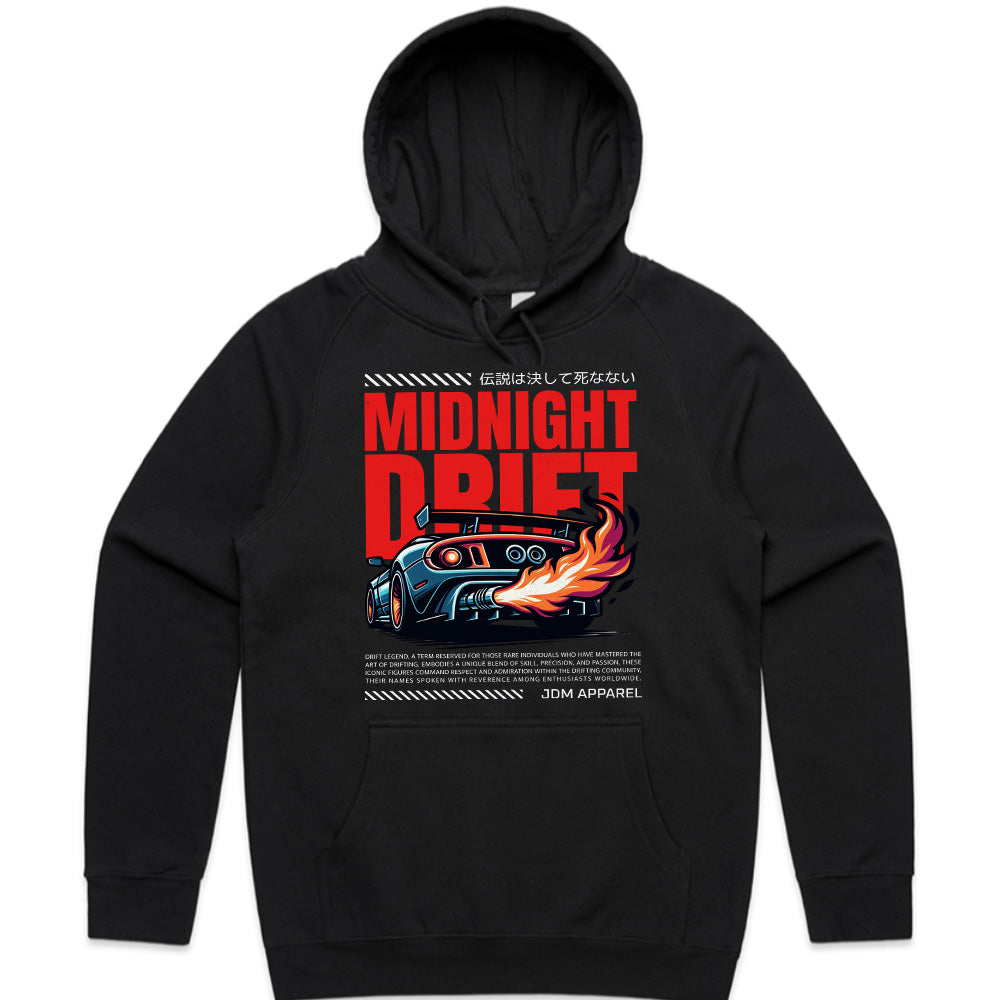 Midnight Drift T-Shirt – JDM Street Racing & Turbo Flames