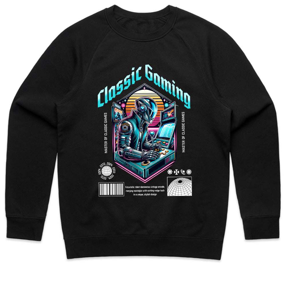 "Classic Gaming Cyberpunk T-Shirt – Retro Gamer Futuristic Design"