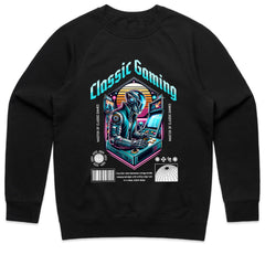"Classic Gaming Cyberpunk T-Shirt – Futuristic Retro Arcade Design"