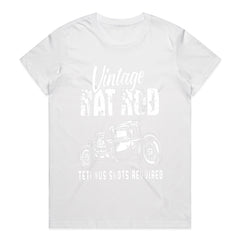 Vintage Rat Rod T-Shirt – Classic Hot Rod "Tetanus Shots Required" Tee for Car Enthusiasts