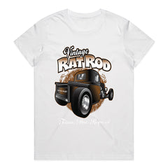 Vintage Rat Rod Pickup Truck T-Shirt – Classic Hot Rod "Tetanus Shots Required" Tee for Car Enthusiasts