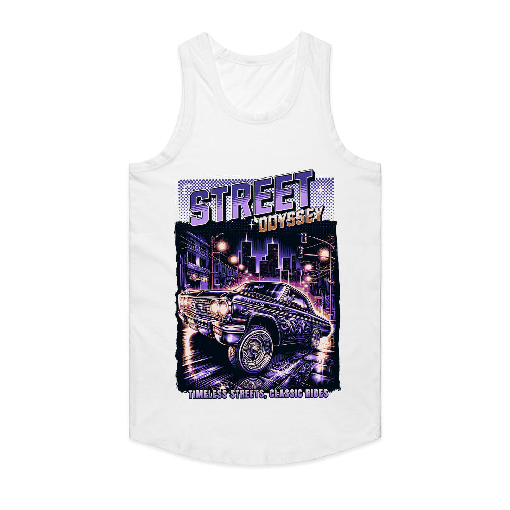 Street Odyssey – Timeless Streets, Classic Rides Graphic Tee