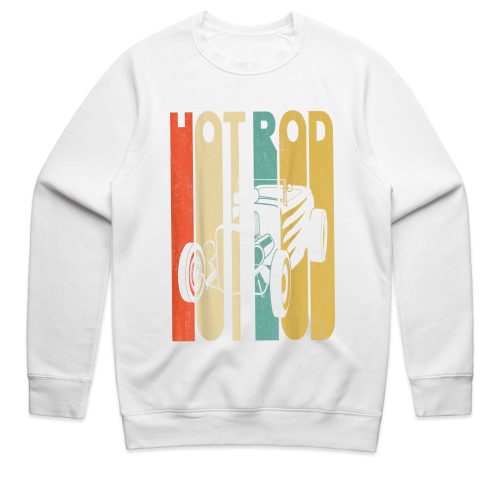 Vintage Retro Hot Rod Silhouette T-Shirt – Classic Car Design with Bold Colors