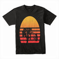 Vintage Retro Sunset Hot Rod T-Shirt – Classic Car Design with Bold Sunset Colors
