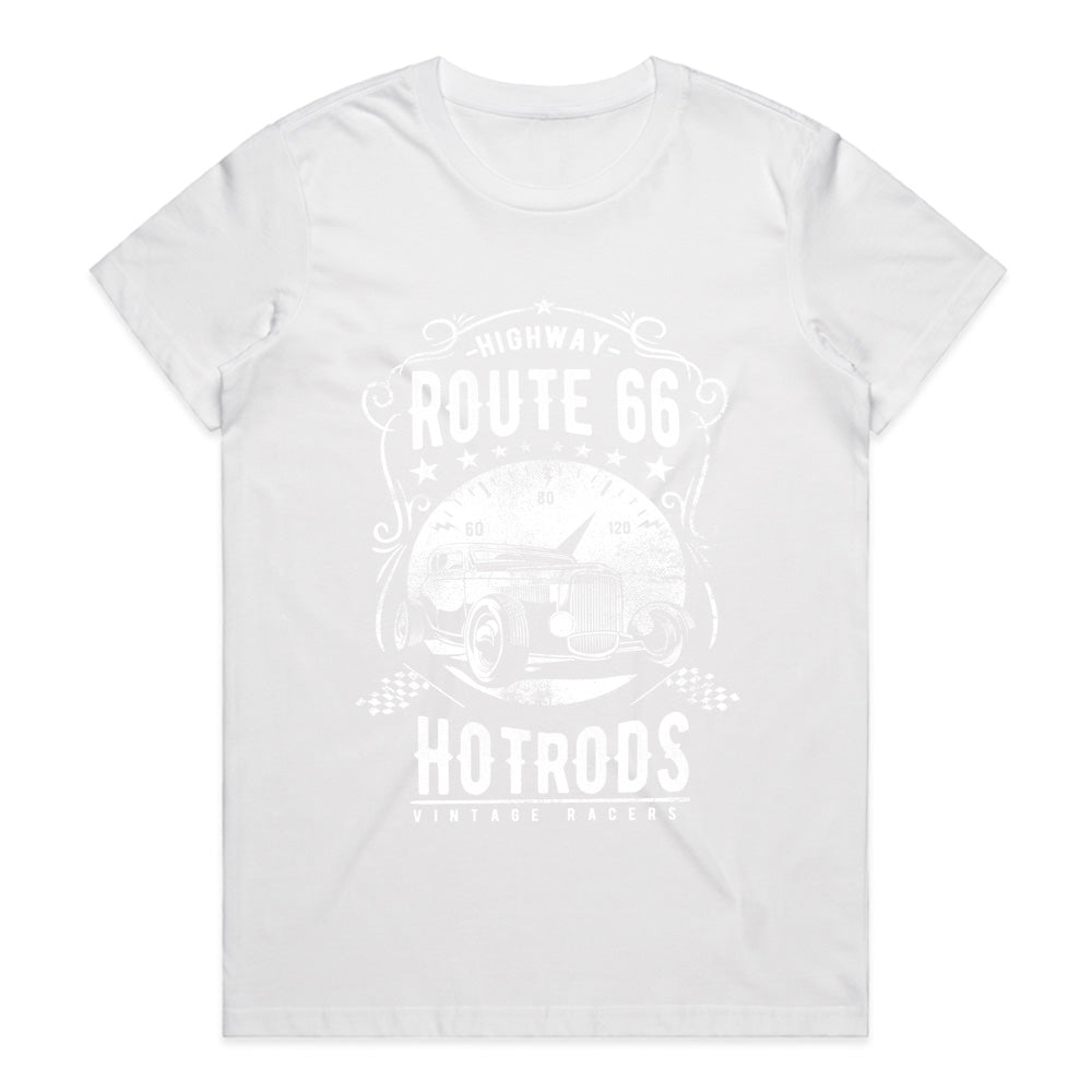 Route 66 Hot Rod Vintage Racer T-Shirt