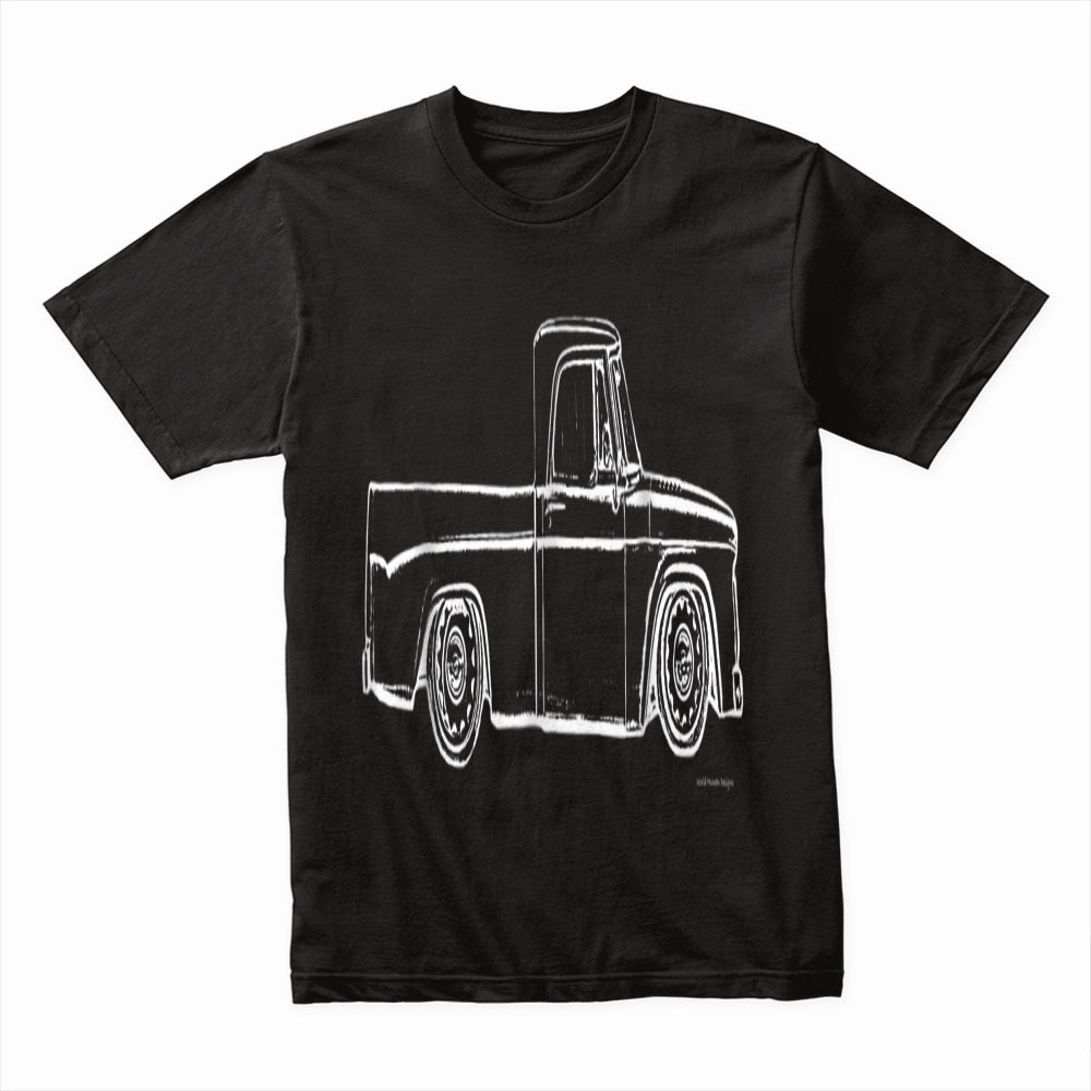 Vintage Sweptline Truck T-Shirt – Classic Slammed & Bagged Hot Rod Tee