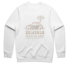Vintage Volksrod "In Rust We Trust" T-Shirt – Classic Rat Rod Beetle Tee
