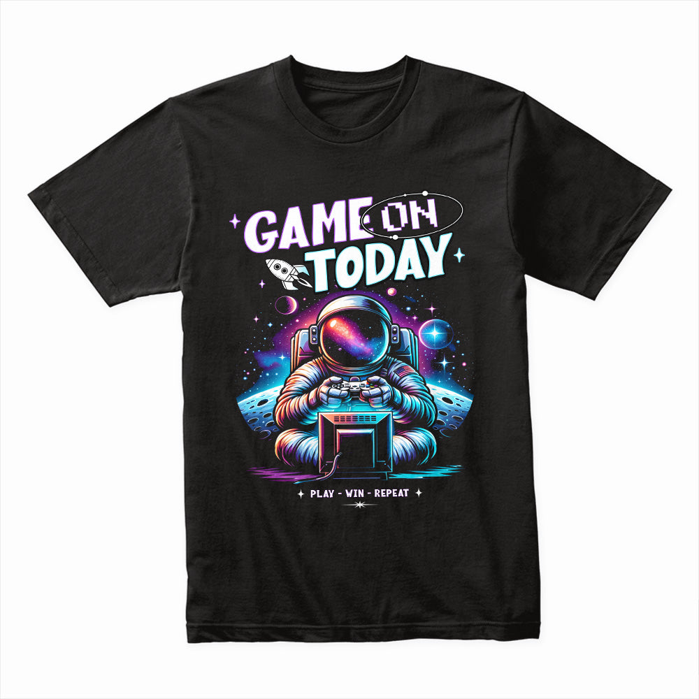 Game On Today - Astronaut Gamer Cosmic Adventure T-Shirt