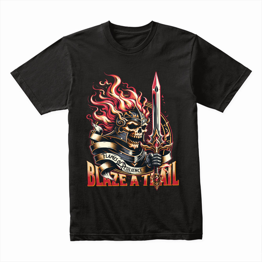 Blaze A Trail – Flames of Resilience Warrior Tee