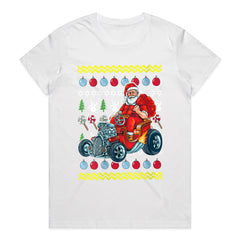 Santa’s Hot Rod Ugly Christmas Sweatshirt" – Vintage Holiday Car Enthusiast Gift