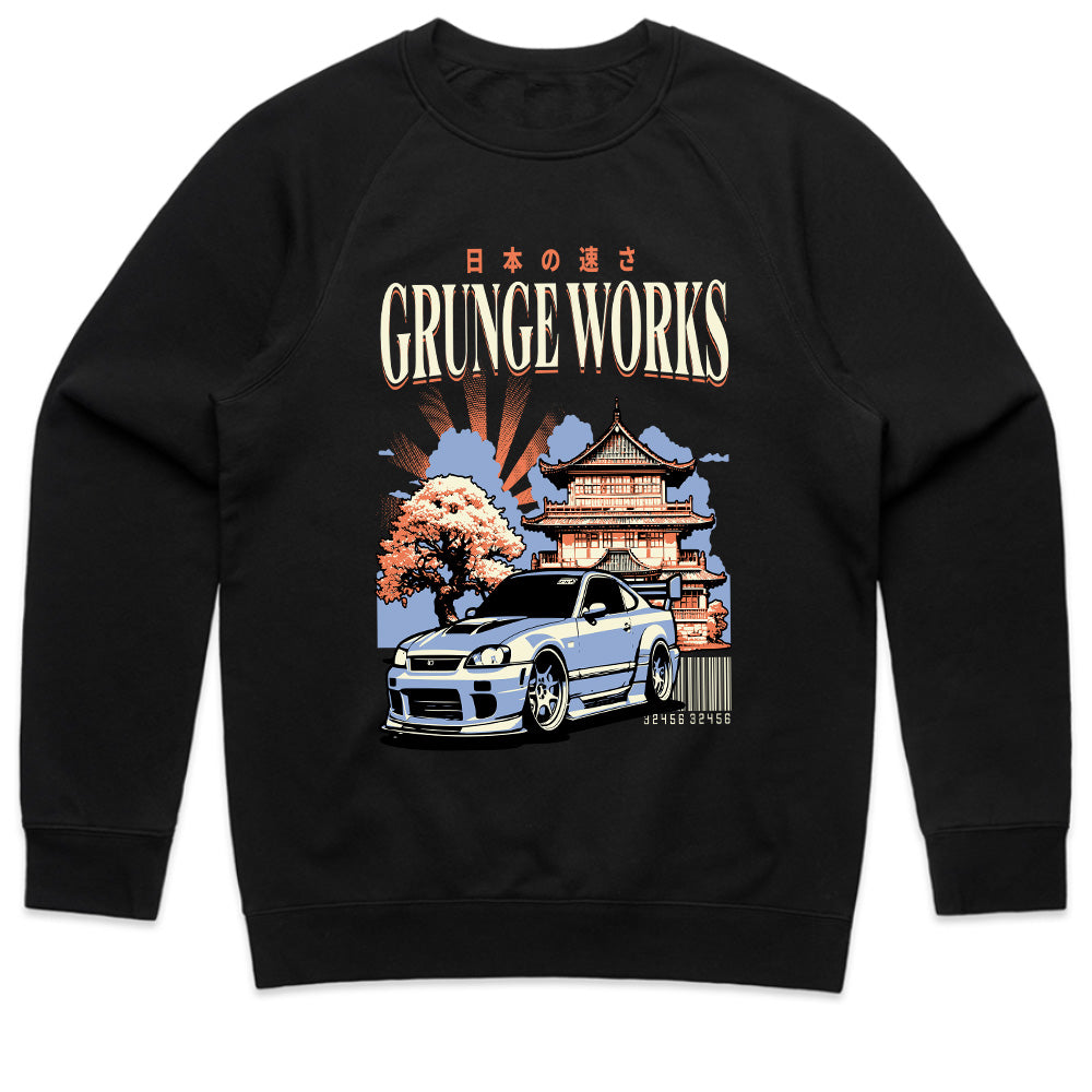 JDM Aesthetic "Grunge Works" T-Shirt – Japanese Street Racing Culture