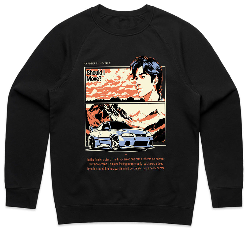 Manga-Inspired JDM Skyline T-Shirt – "Should I Move?" Streetwear