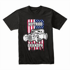 Hot Rod Grandpa American Flag Sweatshirt – Classic Car Enthusiast Gift 🇺🇸
