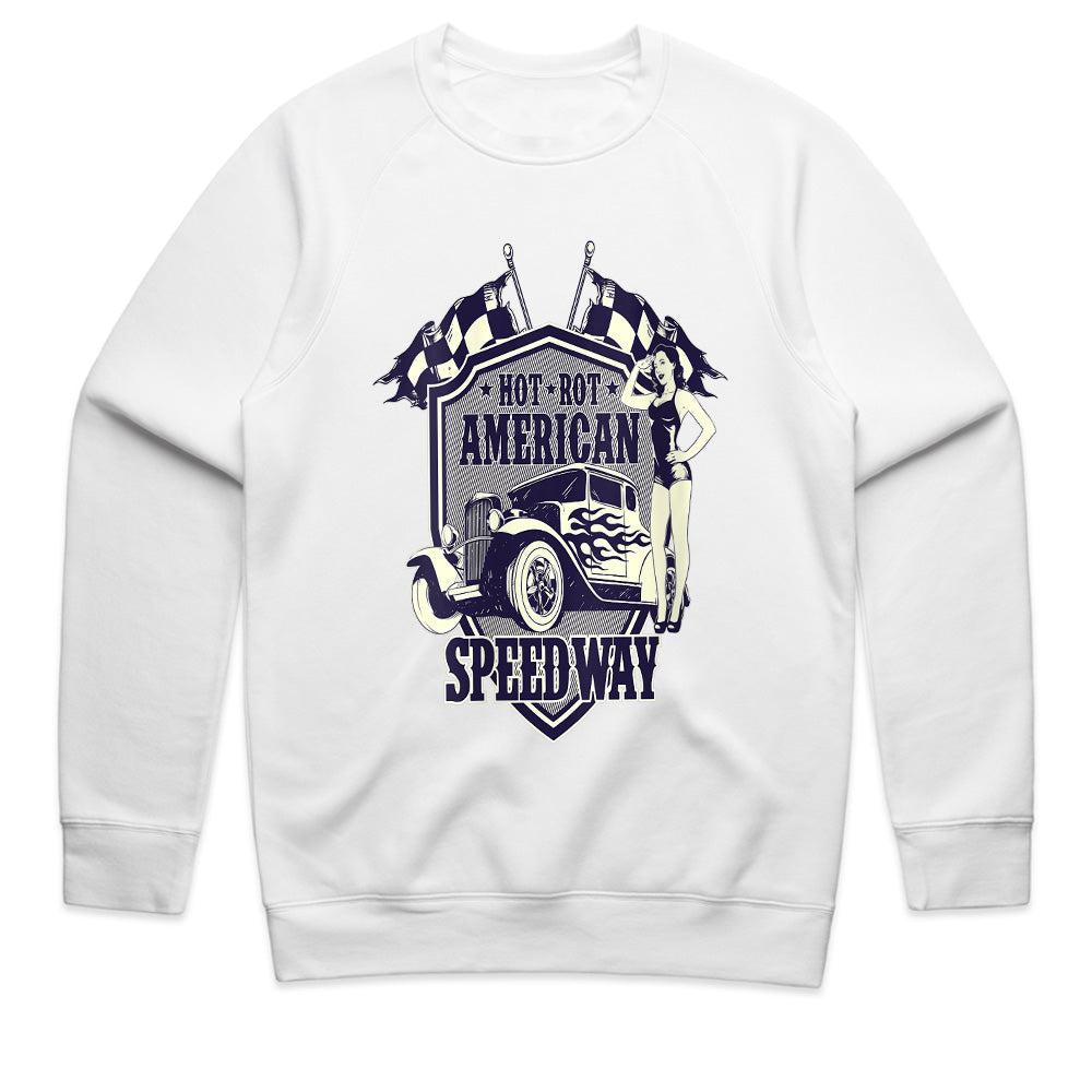 American Speedway Hot Rod Sweatshirt – Vintage Racing Style