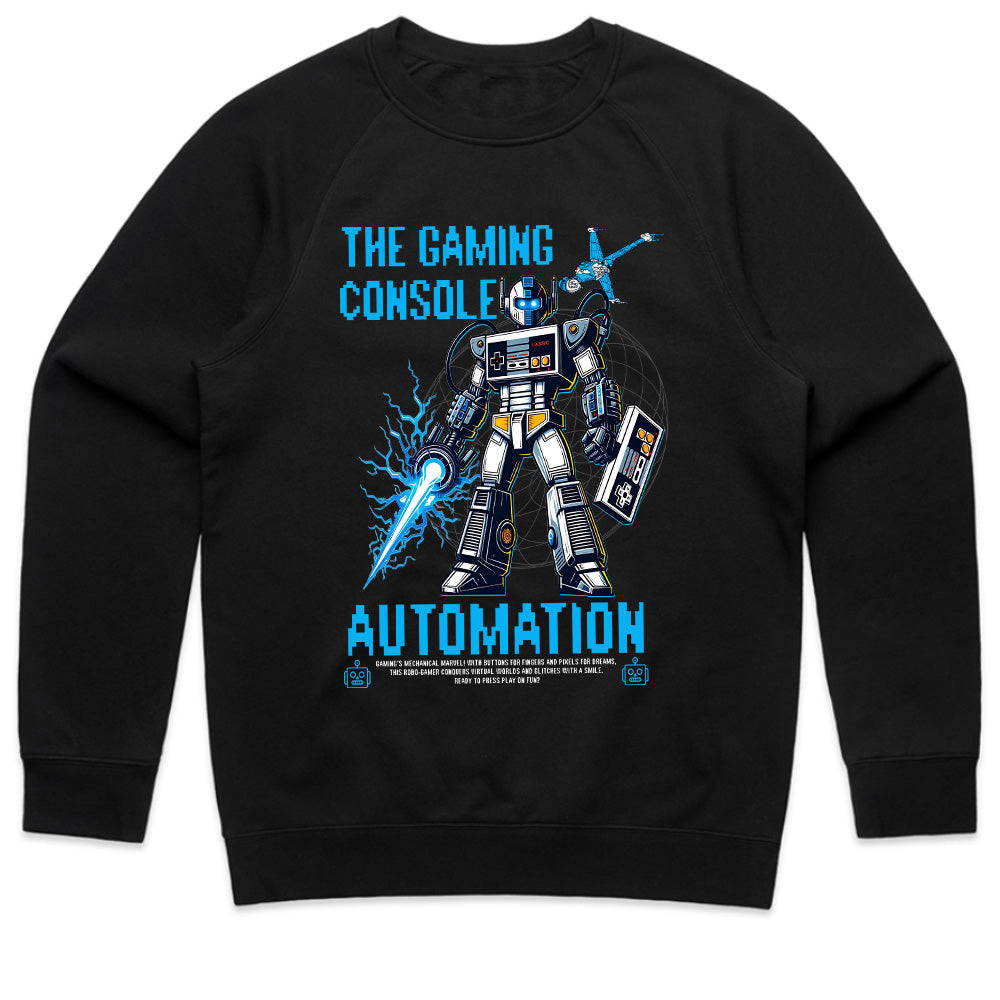 "The Gaming Console Automation" T-Shirt - Retro Mecha Gamer Design