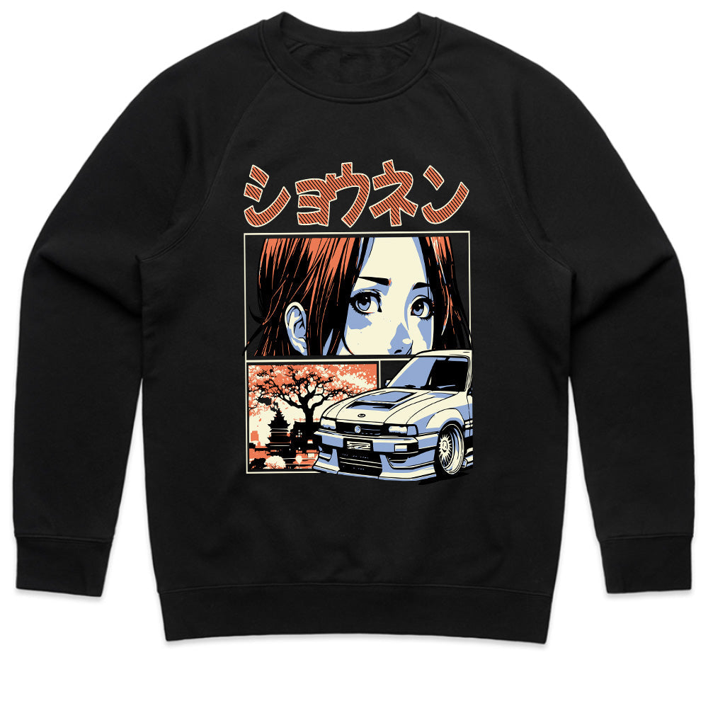 Shōnen Retro Aesthetic Streetwear T-Shirt – Anime & JDM Car Design