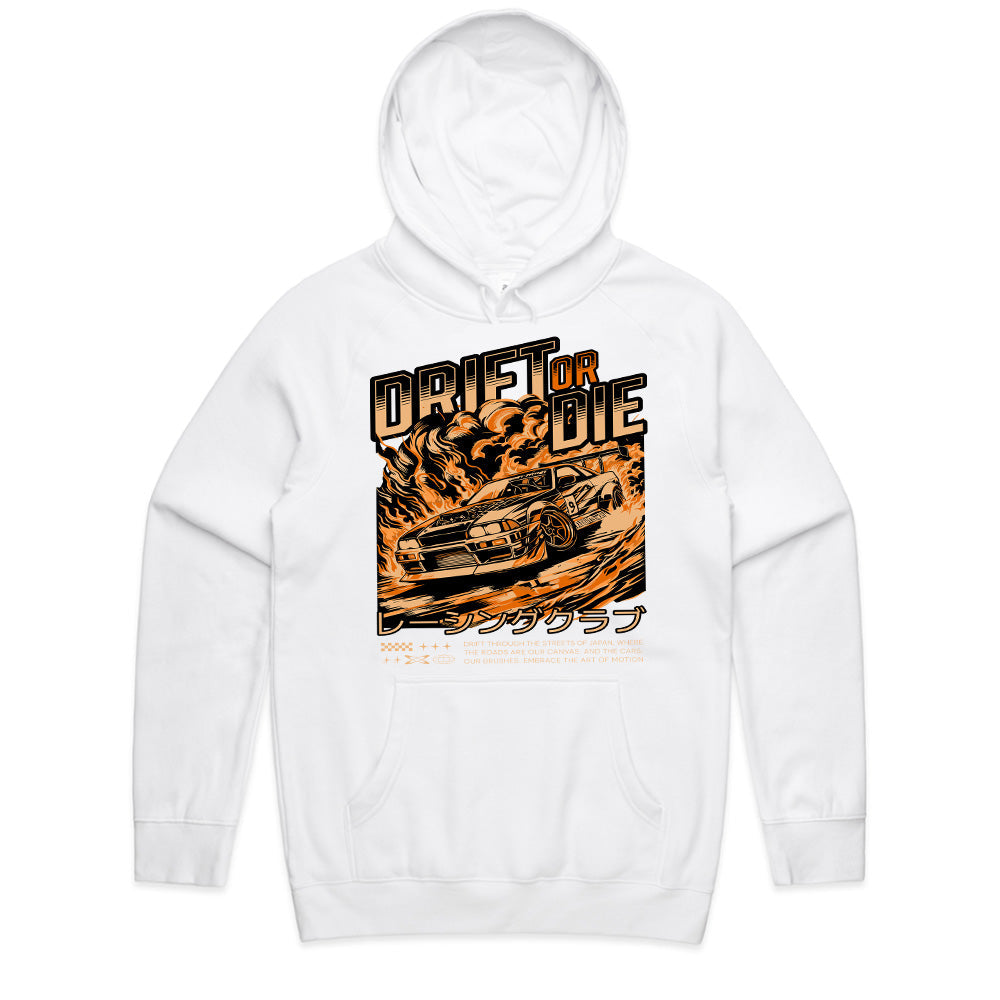 Drift or Die T-Shirt – Japanese Street Racing Fire Edition