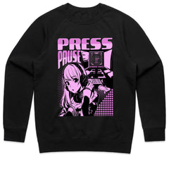 "Press Pause" Cyber Anime Gamer T-Shirt