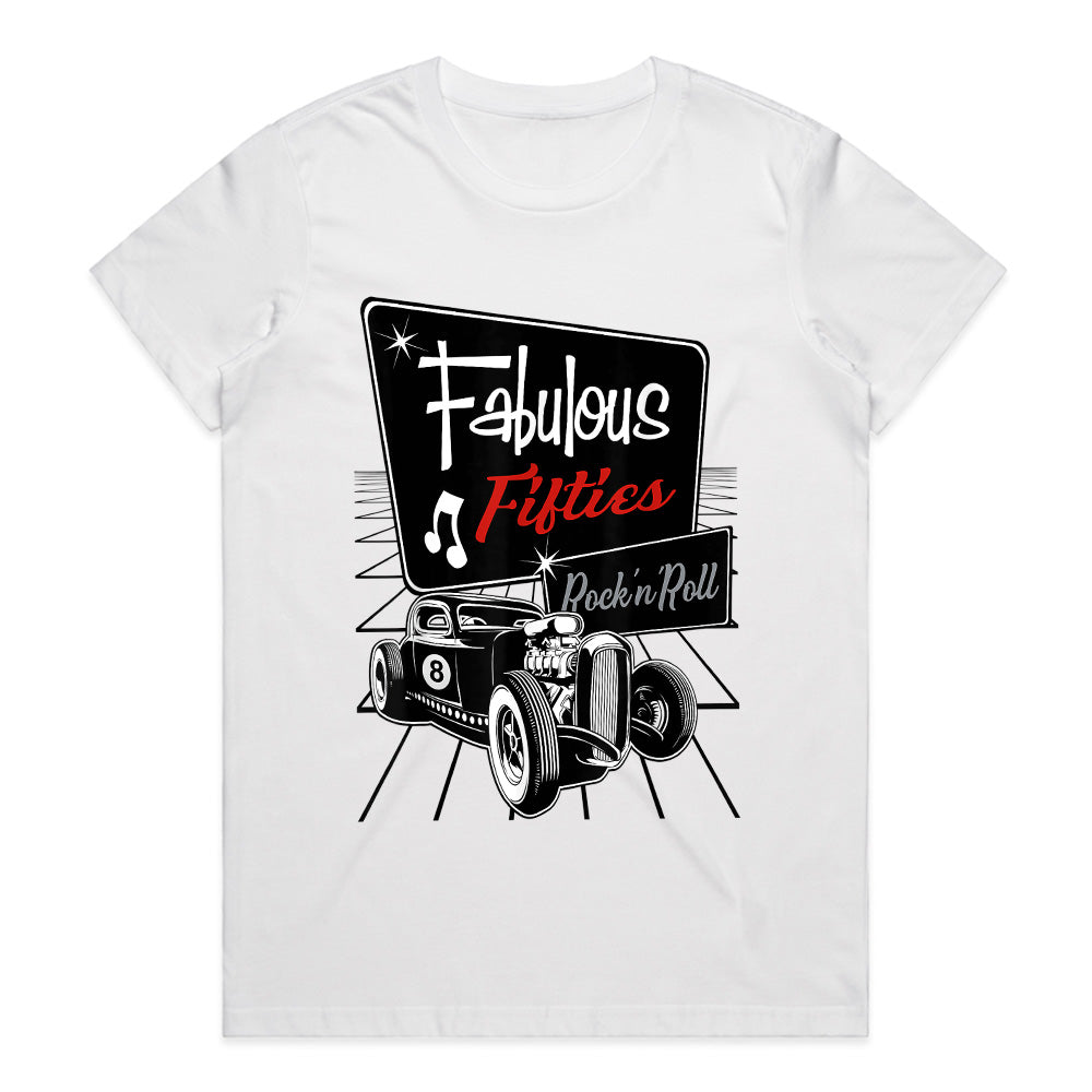 Fabulous Fifties Rock 'n' Roll Hot Rod Vintage T-Shirt – Retro Classic Style
