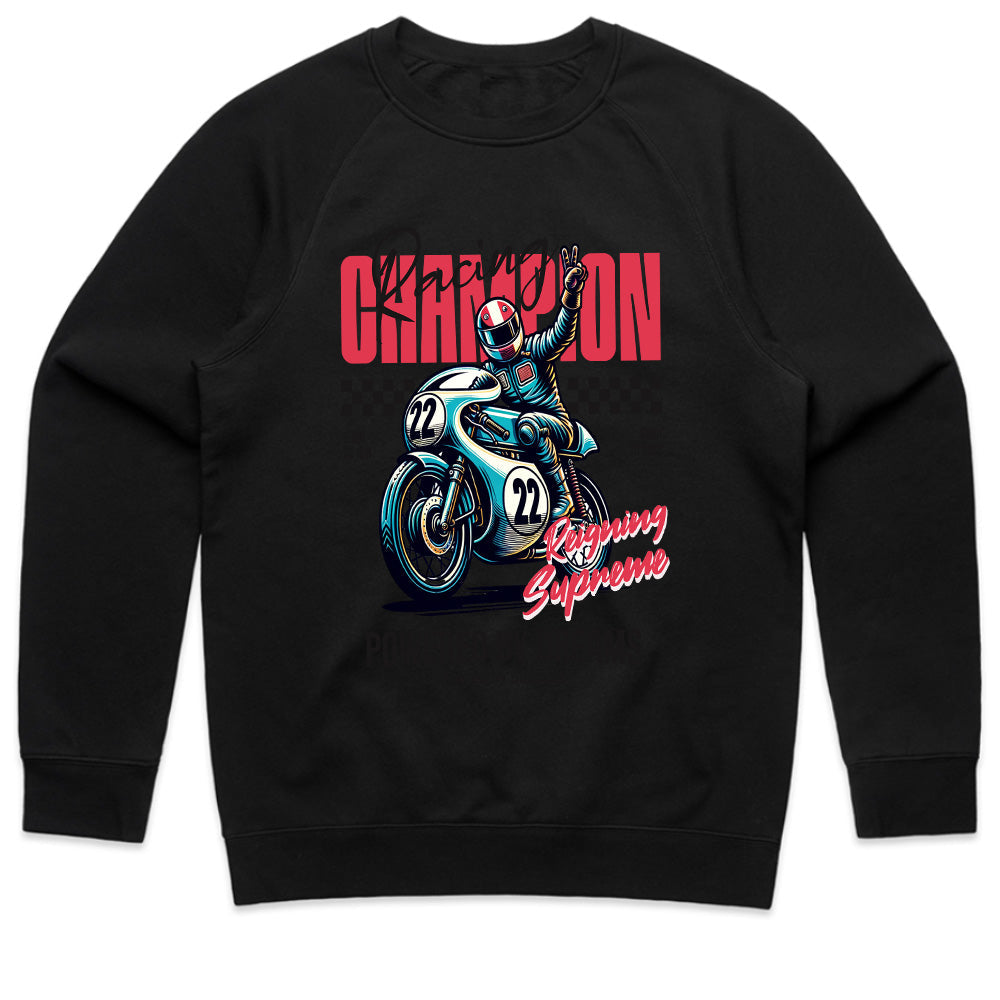 Champion Racer – Reigning Supreme Motorcycle Streetwear T-Shirt