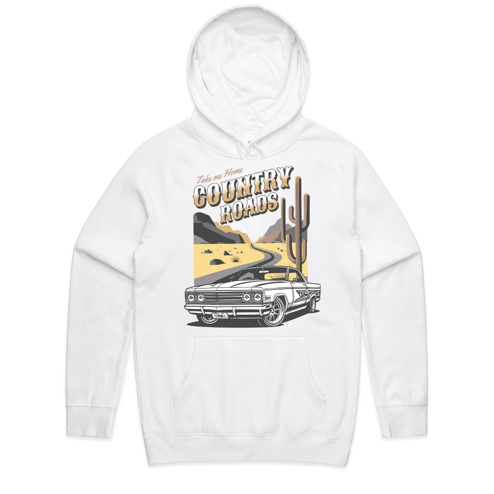 Country Roads T-Shirt – Classic Muscle Car & Desert Road Trip Tee