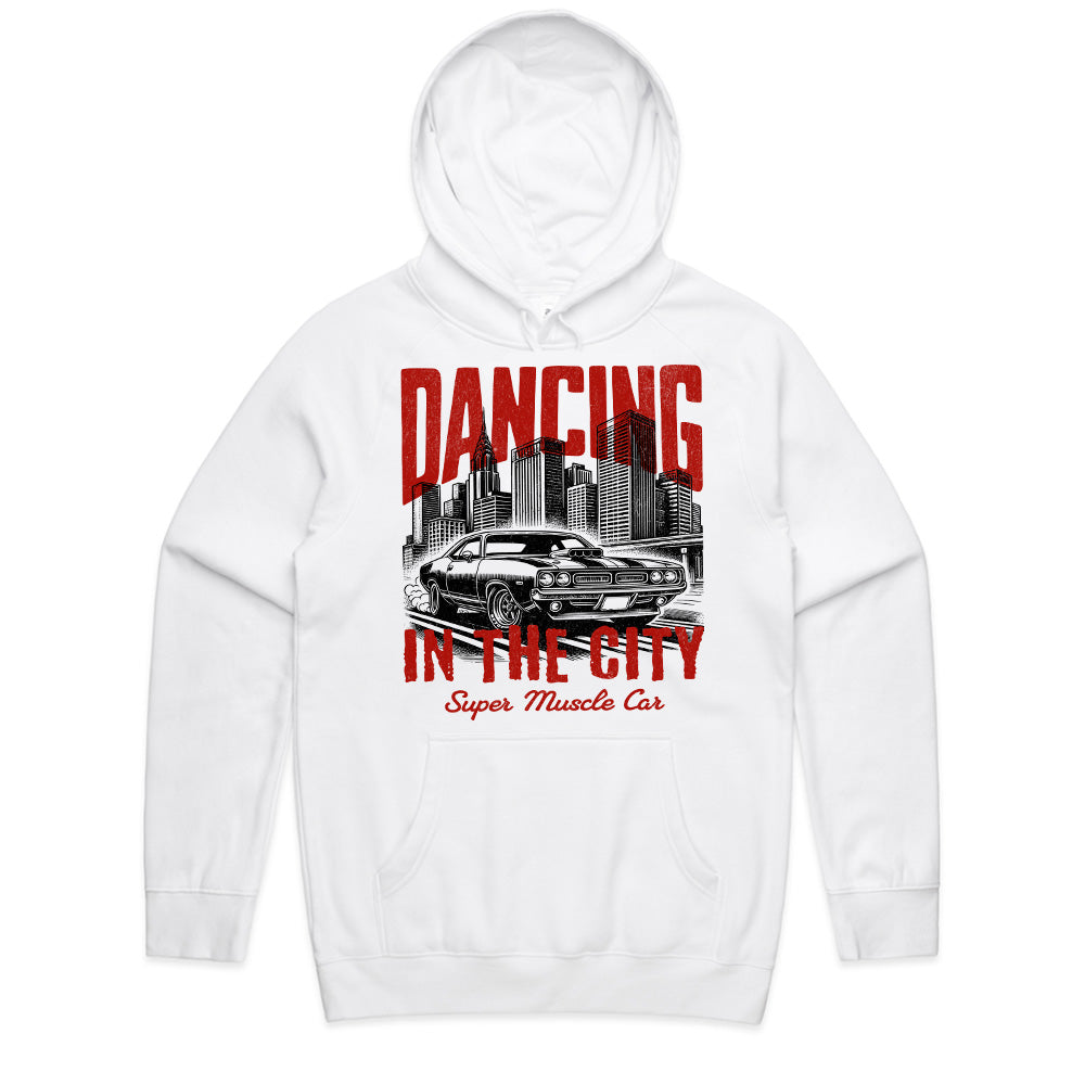 Dancing in the City T-Shirt – Classic Muscle Car & Urban Night Drive Tee