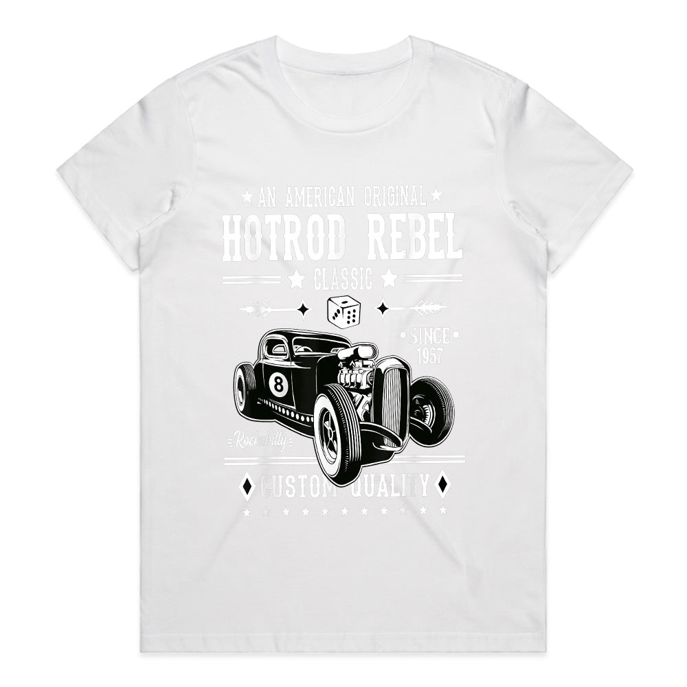 Hot Rod Rebel Classic T-Shirt – Vintage Rockabilly 1957 Custom Car Lover Tee