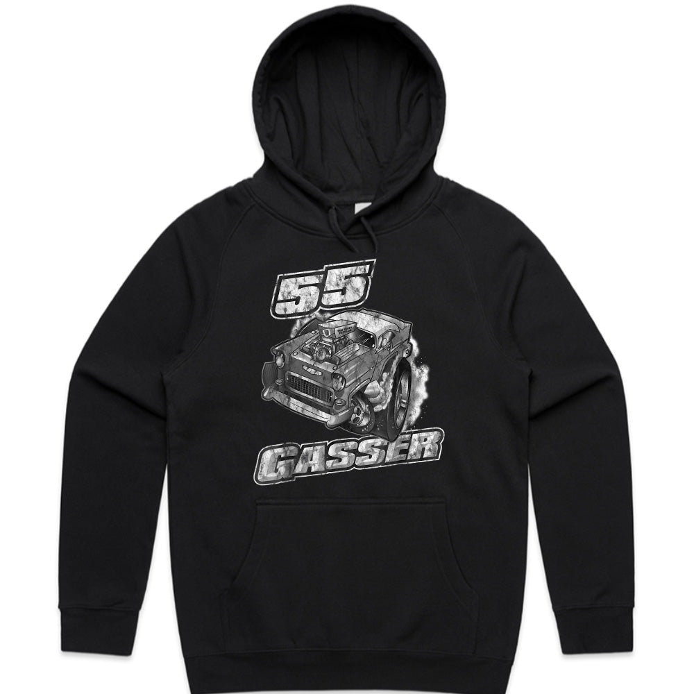 55 Gasser Hot Rod T-Shirt – Vintage Drag Racing Distressed Tee