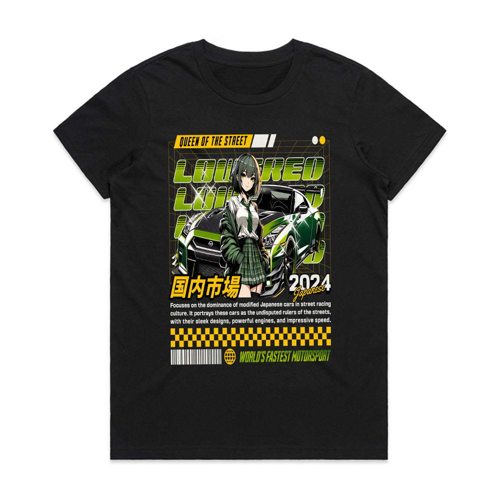 Queen of the Street – JDM Anime Street Racing T-Shirt