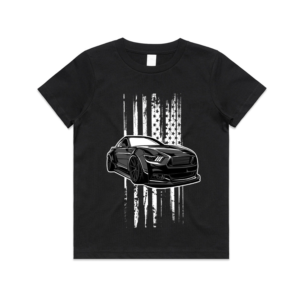 Black Stallion – American Muscle Mustang T-Shirt