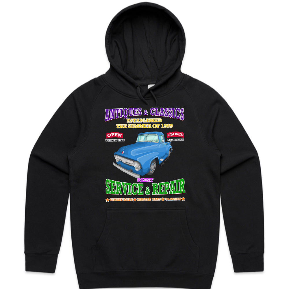 Antique & Classic Car Garage T-Shirt – Vintage Hot Rod Service & Repair Tee
