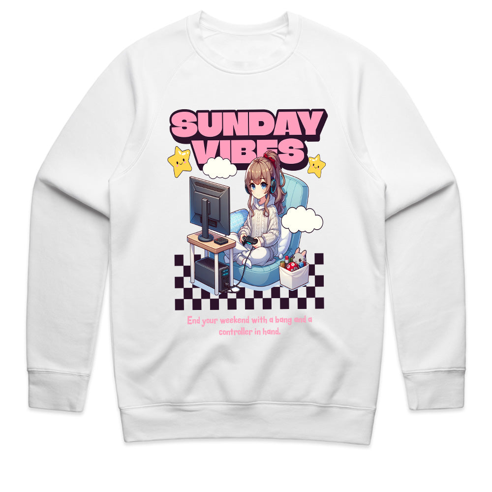 "Sunday Vibes – Cozy Gamer Girl Aesthetic T-Shirt"
