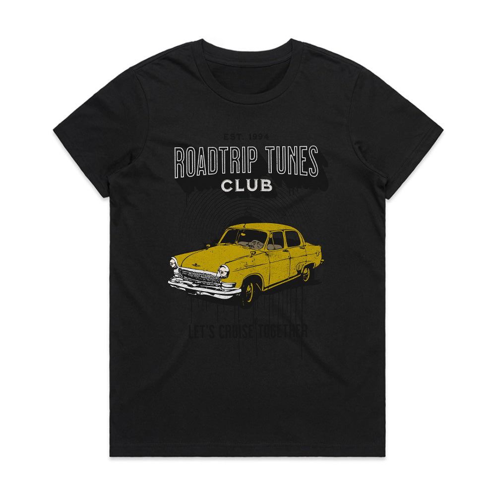 Roadtrip Tunes Club – Vintage Car Adventure Graphic T-Shirt