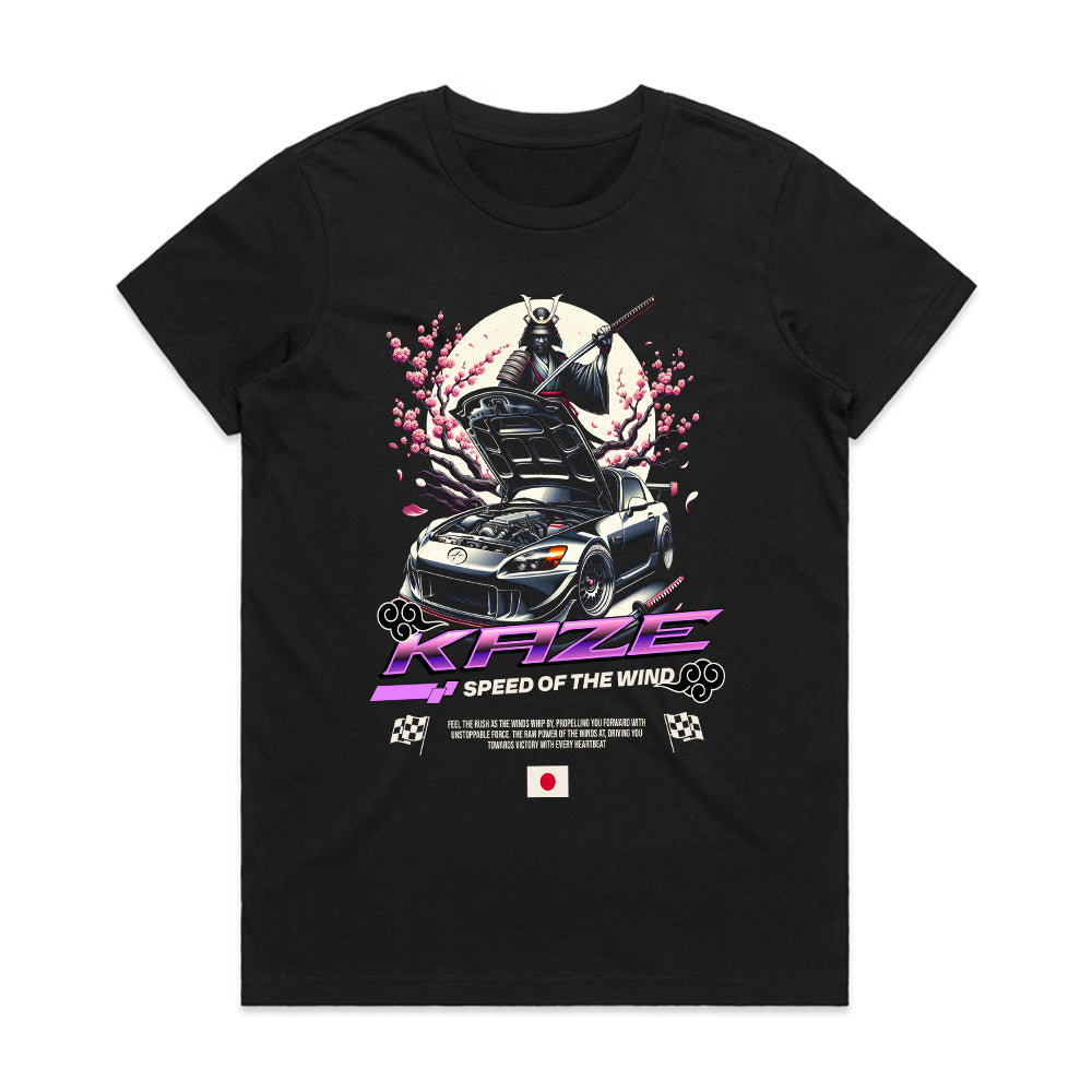 KAZE – Speed of the Wind Samurai JDM Racing Graphic T-Shirt