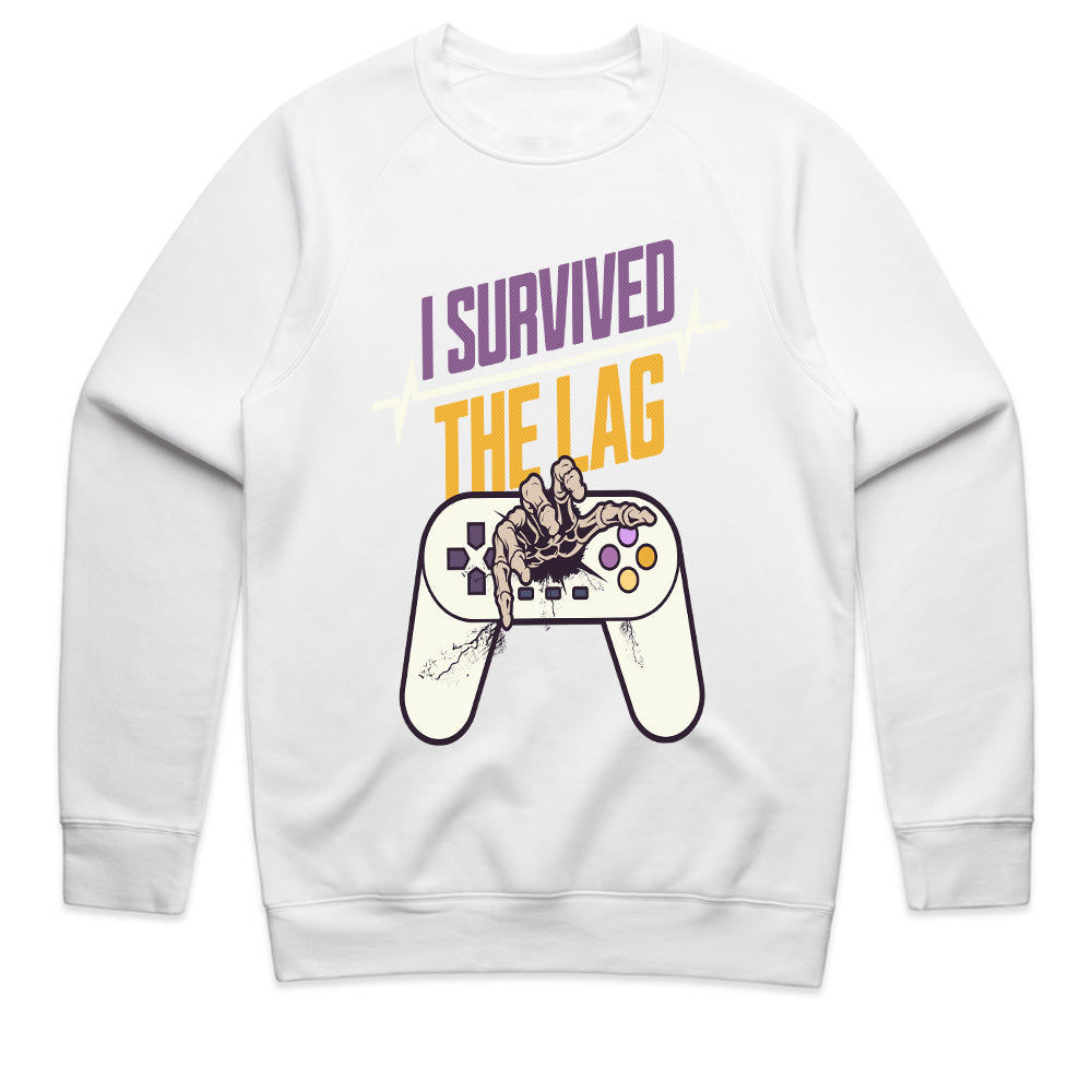 "I Survived The Lag – Funny Gamer Battle T-Shirt"