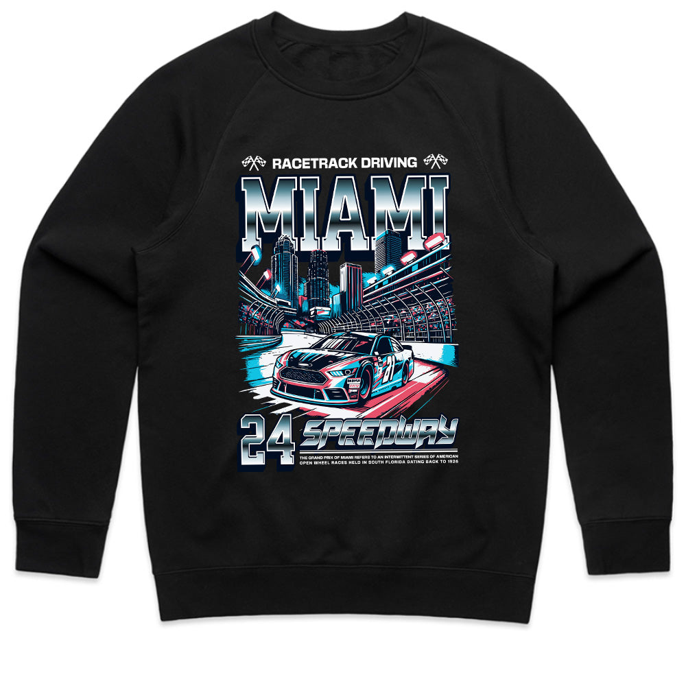 Miami Speedway Racing T-Shirt – High-Speed Night Drive