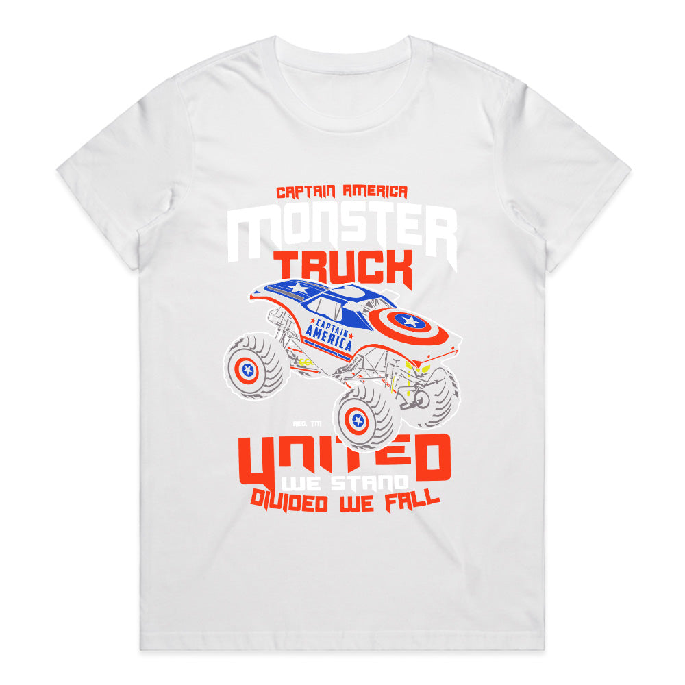 Captain America Monster Truck T-Shirt – United We Stand!