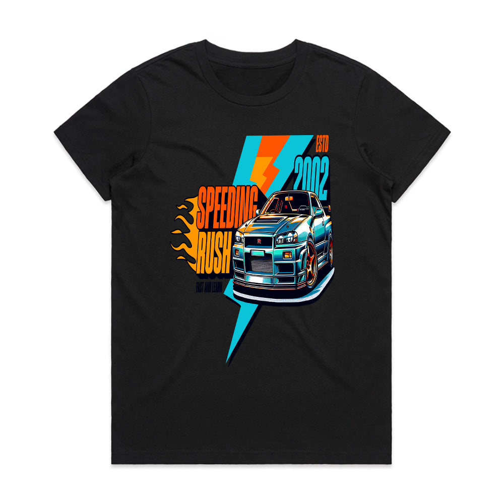 Speeding Rush – JDM Turbocharged Street Racing T-Shirt
