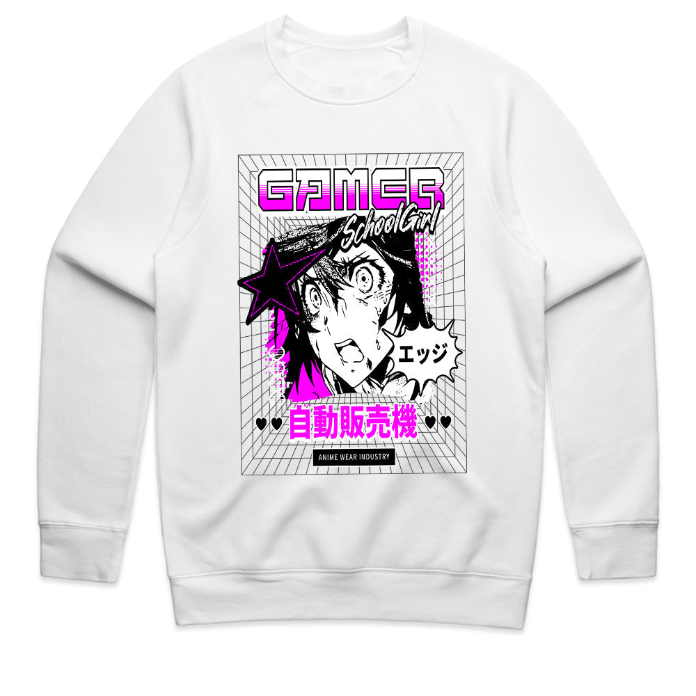Edgy Gamer School Girl" Cyberpunk Anime T-Shirt – Japanese Aesthetic